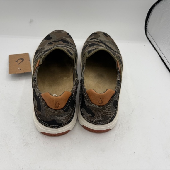 OluKai Lae'ahi Pa'i Husk/ Ke au Green Camo Slip On Shoes Size 11 NWT - Picture 3 of 11